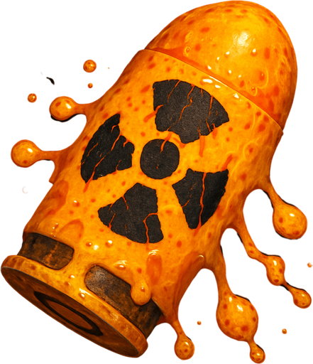 yellow lava poisonous bullet top view