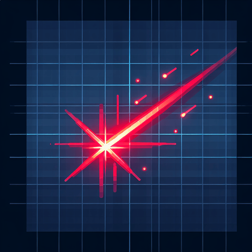 Red laser.
Single Game Texture.  In-Game asset.  2d.  Blank background.  High contrast.  No shadows