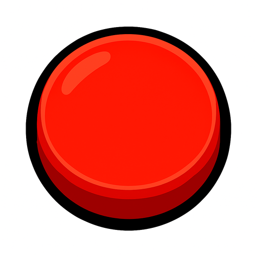 Haz un botón rojo.
In-Game asset.  High contrast.  No shadows