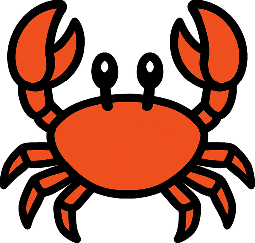 crab.
In-Game asset.  2d.  High contrast.  No shadows