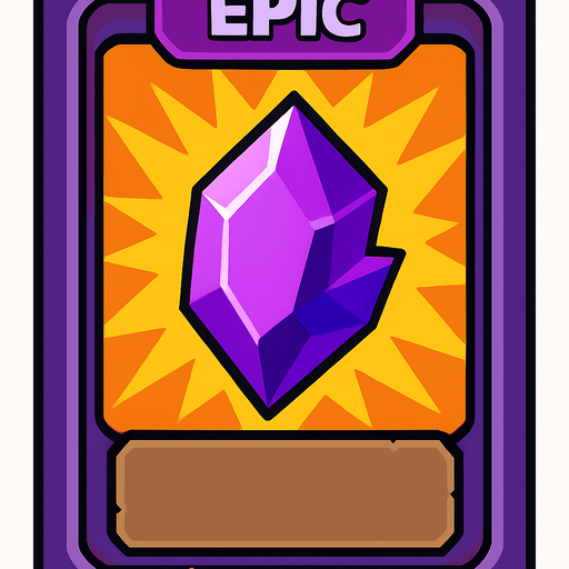 epic card.
In-Game asset.  2d.  High contrast.  No shadows