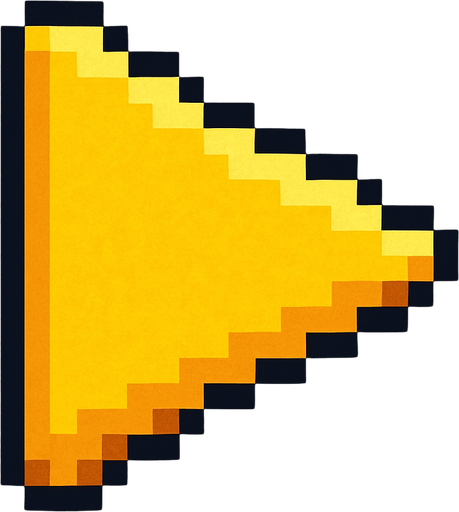 draw a left facing 2d pixel game button. Yellow. Like this ▶️.
In-Game asset.  2d.  High contrast.  No shadows