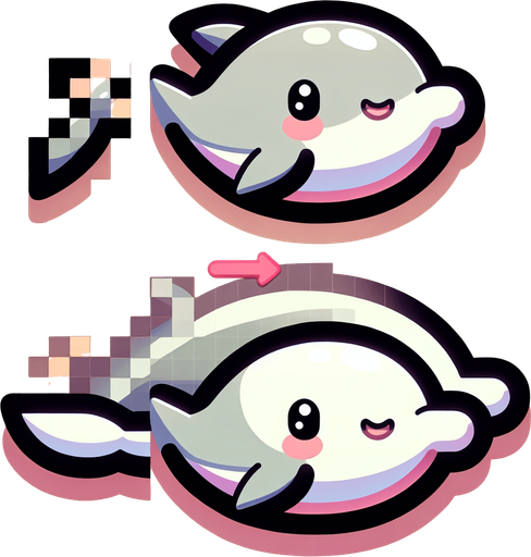 Tender dolphin.
Single Game Texture.  In-Game asset.  2d.  Blank background.  High contrast.  No shadows