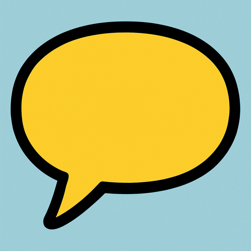 speech bubble 2d.
In-Game asset.  2d.  High contrast.  No shadows