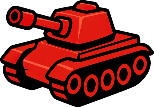red tank.
In-Game asset.  2d.  High contrast.  No shadows