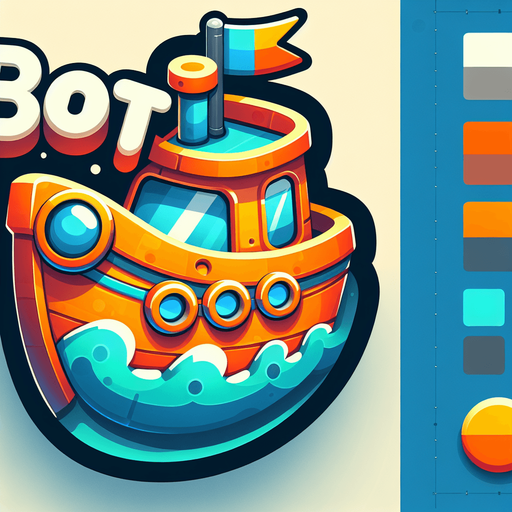a colorful, cartoon style boat with an orange and blue color scheme. the boat has a small flag on top, round windows and a curved hull , with the BOAT text on it with bold letters. the design is vibrant, playful and optimized for a mobile game.
Single Game Texture.  In-Game asset.  2d.  Blank background.  High contrast.  No shadows