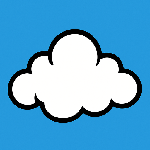 cloud.
In-Game asset.  2d.  High contrast.  No shadows