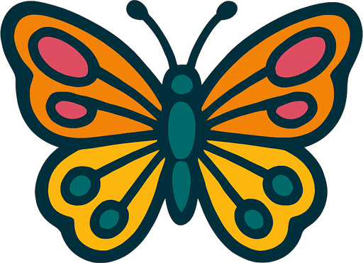 make a butterfly (horizontal).
In-Game asset.  2d.  High contrast.  No shadows