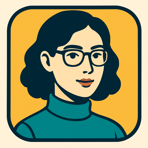 an intellectual woman's profile photo.
In-Game asset.  2d.  High contrast.  No shadows