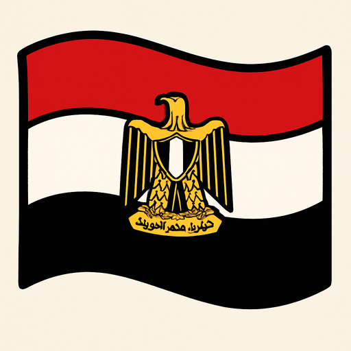 egypt flag.
In-Game asset.  2d.  High contrast.  No shadows