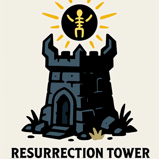 resurrectionTowerAsset.
In-Game asset.  2d.  High contrast.  No shadows