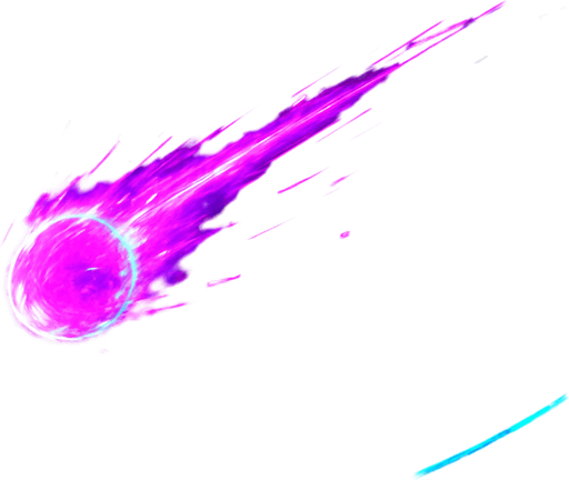 Neon cyberpunk magic projectile effect