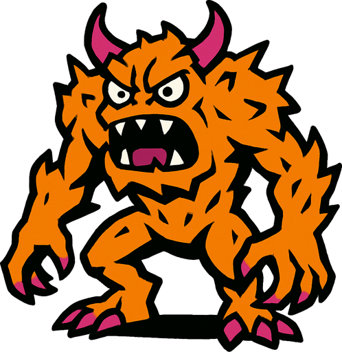 Canavar.
In-Game asset.  2d.  High contrast.  No shadows