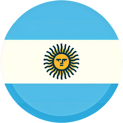 argentina flag. simple. flat.
Single Game Texture. In-Game asset. 2d. Blank background. High contrast. No shadows.