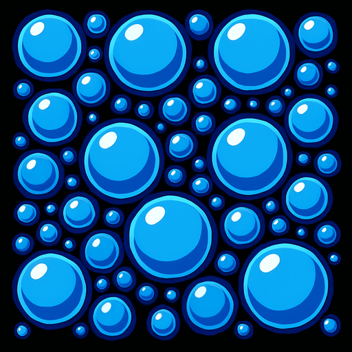 wall of bubbles.
In-Game asset.  2d.  High contrast.  No shadows