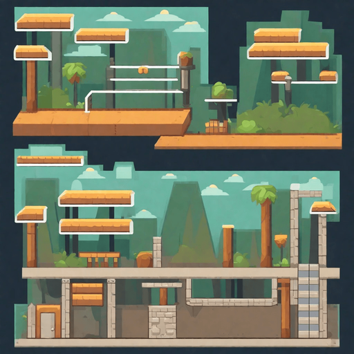 2D platform. No background. Transparent background. Blank background. No shadows. 2d. In-Game asset. flat