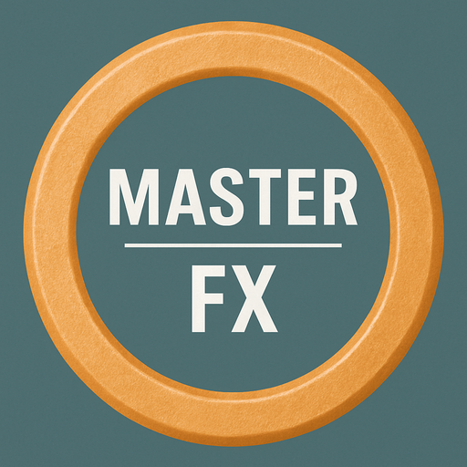 Add white text in this button: MASTER in top line, FX is is under line