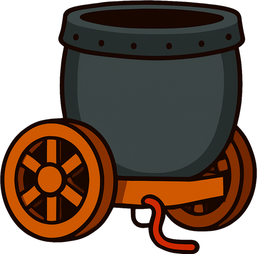 Agrega una rueda en la parte trasera del cañon.