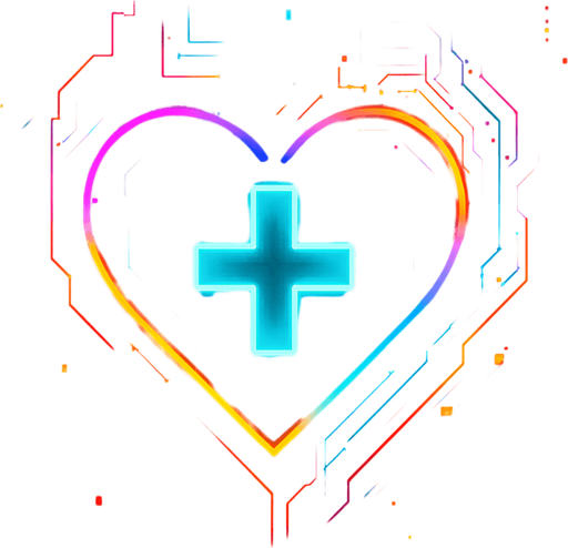 Ability icon 'healing' . cyberpunk. abstract. Futuer. different colors. HD colors