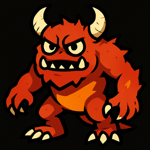 Monster.
In-Game asset.  2d.  High contrast.  No shadows