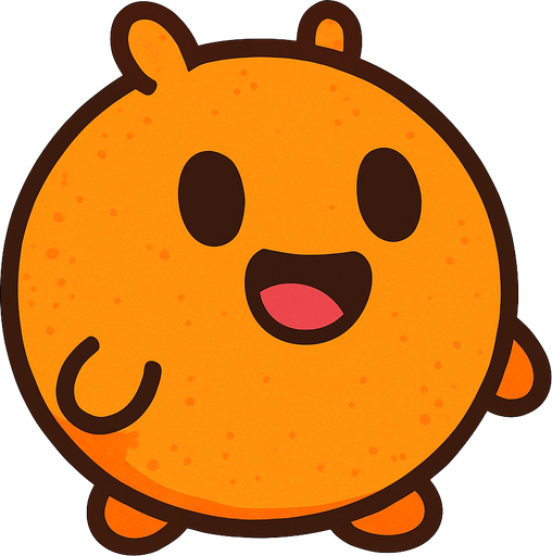 yuvarlak sevimli bir canlı.
In-Game asset.  2d.  High contrast.  No shadows