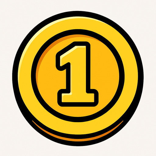 coin.
In-Game asset.  2d.  High contrast.  No shadows