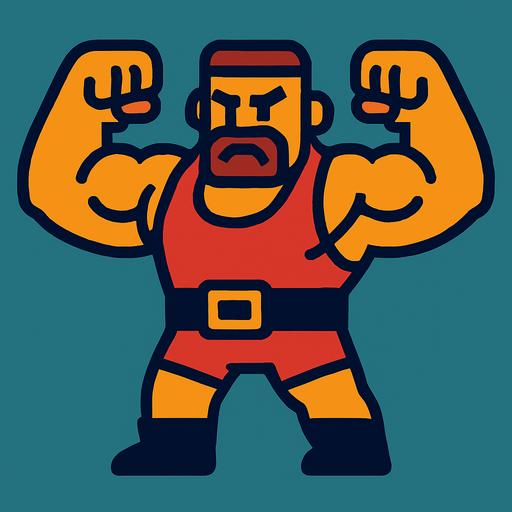 Stronge.
In-Game asset.  2d.  High contrast.  No shadows