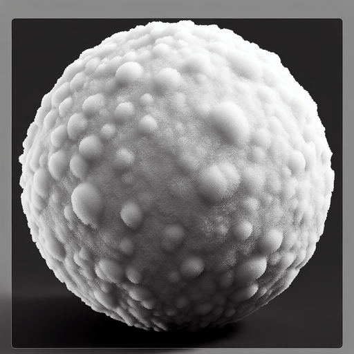 snowball of soft snow Single Game Texture. In-Game asset. 2d. Blank background. High contrast. No shadows.