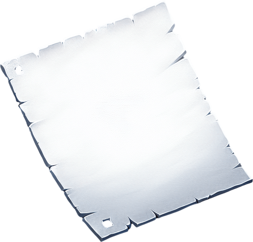 Scrap of paper, horizontal, blank, torn edge
Single Game Texture. In-Game asset. 2d. Blank background. High contrast. No shadows.
