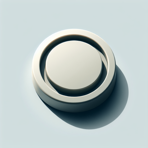 a single mat rounded empty button User interface