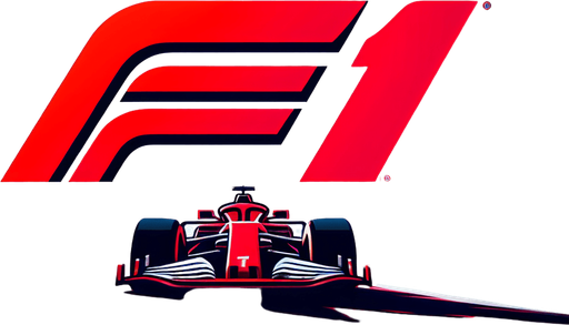 Logo that reads: f1. Red. Simple..
Single Game Texture. In-Game asset. 2d. Blank background. High contrast. No shadows.