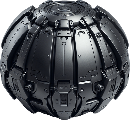 2d Ağır, metalik bir kapsül. Yüzeyi mat siyah, aerodinamik hatlara sahip. Üzerinde belirgin açılma mekanizmaları ve iniş takımlarını andıran çıkıntılar var. Etrafında hafif bir uğultu ve titreşim hissediliyor. İçinde ne olduğu bilinmiyor, ancak tehlikeli bir şey taşıdığı kesin..
Single Game Texture.  In-Game asset.  2d.  Blank background.  High contrast.  No shadows