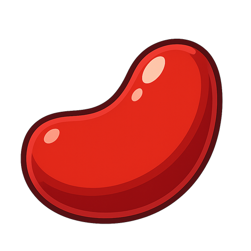 bean candy red and shiny
. No background. Transparent background. Blank background. No shadows. 2d. In-Game asset. flat