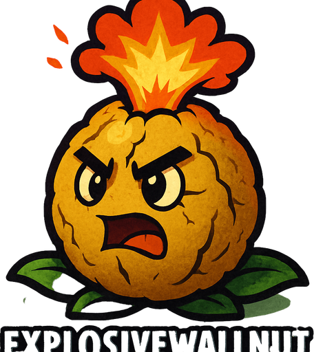 explosivewallnut de plantas vs zombies fusion.
In-Game asset.  2d.  High contrast