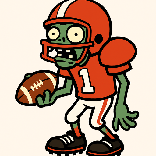 Football zombie.
In-Game asset.  2d.  High contrast.  No shadows