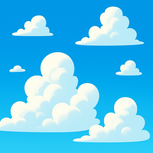 Oyun arka planı gökyüzü 3d pixar.
In-Game asset.  2d.  High contrast.  No shadows