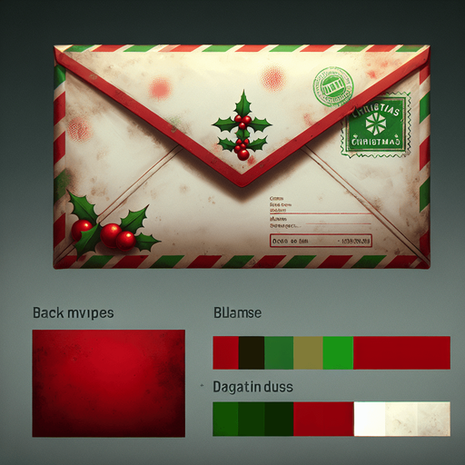 a simple eerie christmas blank dirty letter envelope. Use christmas colors.
Single Game Texture. In-Game asset. 2d. Blank background. High contrast. No shadows. No text.