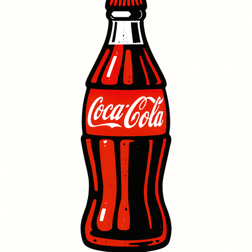 coca cola şişesi.
In-Game asset.  2d.  High contrast.  No shadows