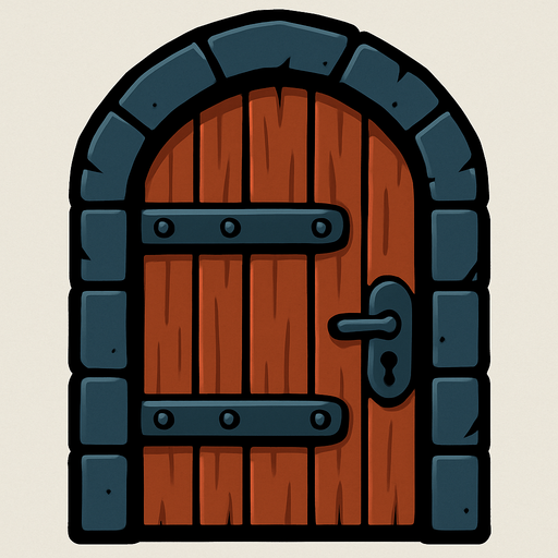 Kapı.
In-Game asset.  2d.  High contrast.  No shadows