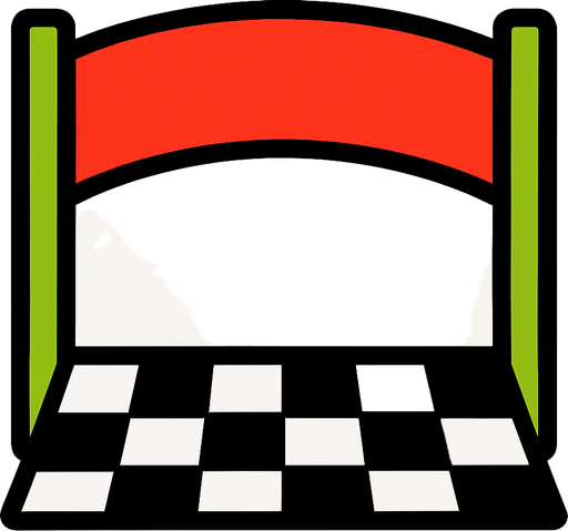 just a start line without any text.
In-Game asset.  2d.  High contrast.  No shadows