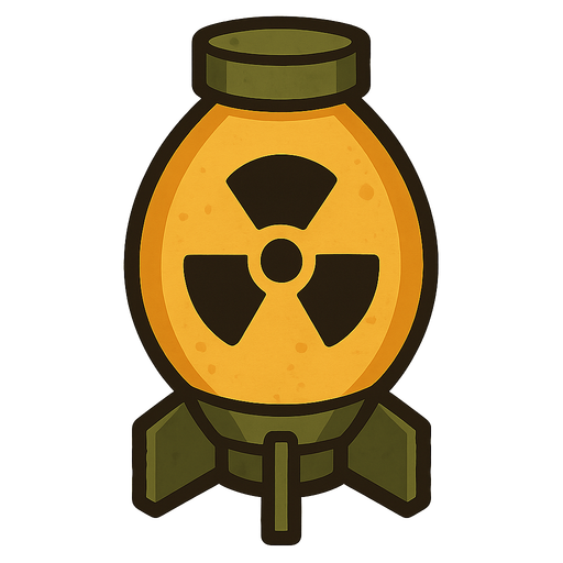 Nuke without any explosions.
Single Game Texture.  In-Game asset.  2d.  Blank background.  High contrast.  No shadows