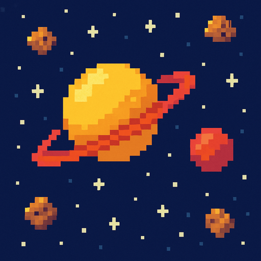 Make a image in space but pixel 2d do good.
In-Game asset.  2d.  High contrast.  No shadows