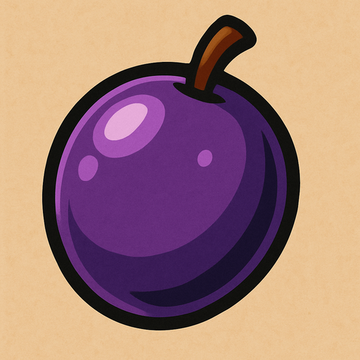 Uva individual.
In-Game asset.  2d.  High contrast.  No shadows