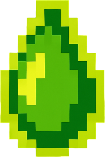 8bit kiwi seed.
In-Game asset.  2d.  High contrast.  No shadows