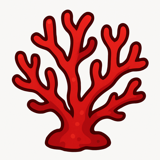 Coral rouge.
In-Game asset.  2d.  High contrast.  No shadows