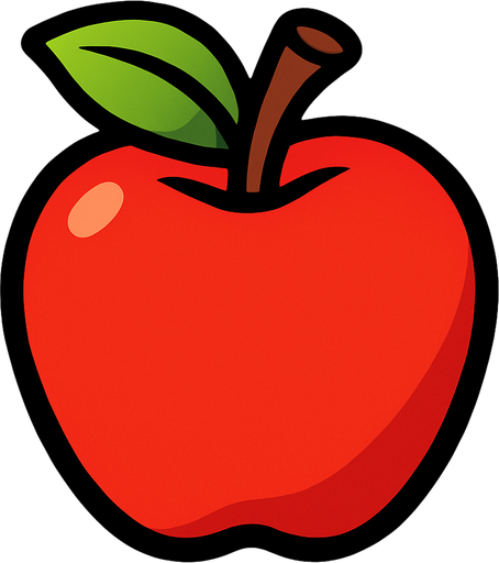 Apple.
In-Game asset.  2d.  High contrast.  No shadows