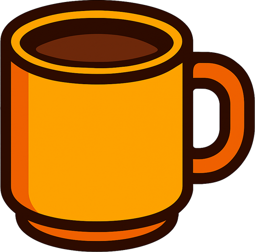 coffee cup.
In-Game asset.  2d.  High contrast.  No shadows