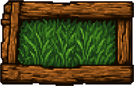 remove the planks in the selected area and add grass in 16 bit style