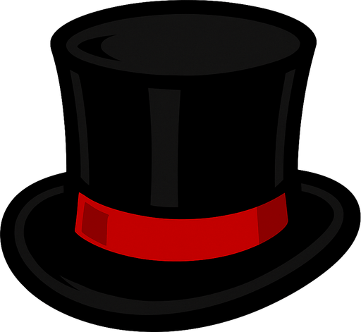 Top hat.
In-Game asset.  2d.  High contrast.  No shadows
