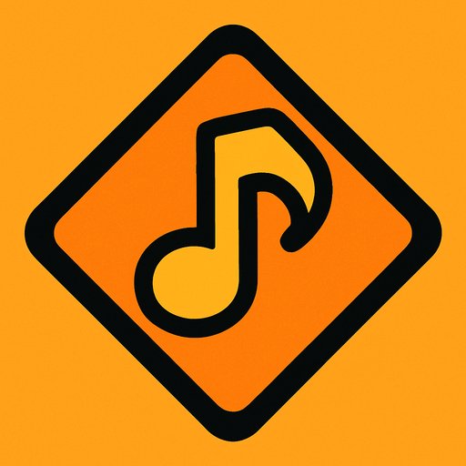 dörtken şekilde olan  üzerinde 🎵 simgesi olan bir nota.
In-Game asset.  2d.  High contrast.  No shadows